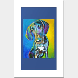 Colorful GREAT DANE Painting by Robert Phelps Posters and Art